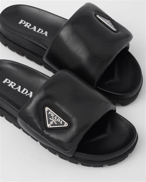 prada pillow slides|Prada slippers and mules.